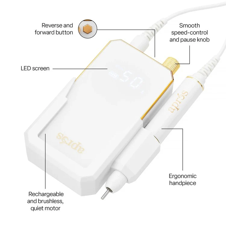 Apres E-File Nail Drill - White (35,000RPM) - Image 5