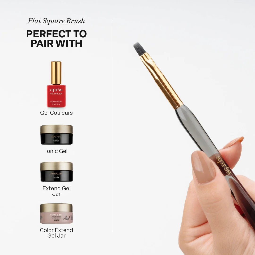 Apres Flat Square Brush with Silicon Cap - Image 6