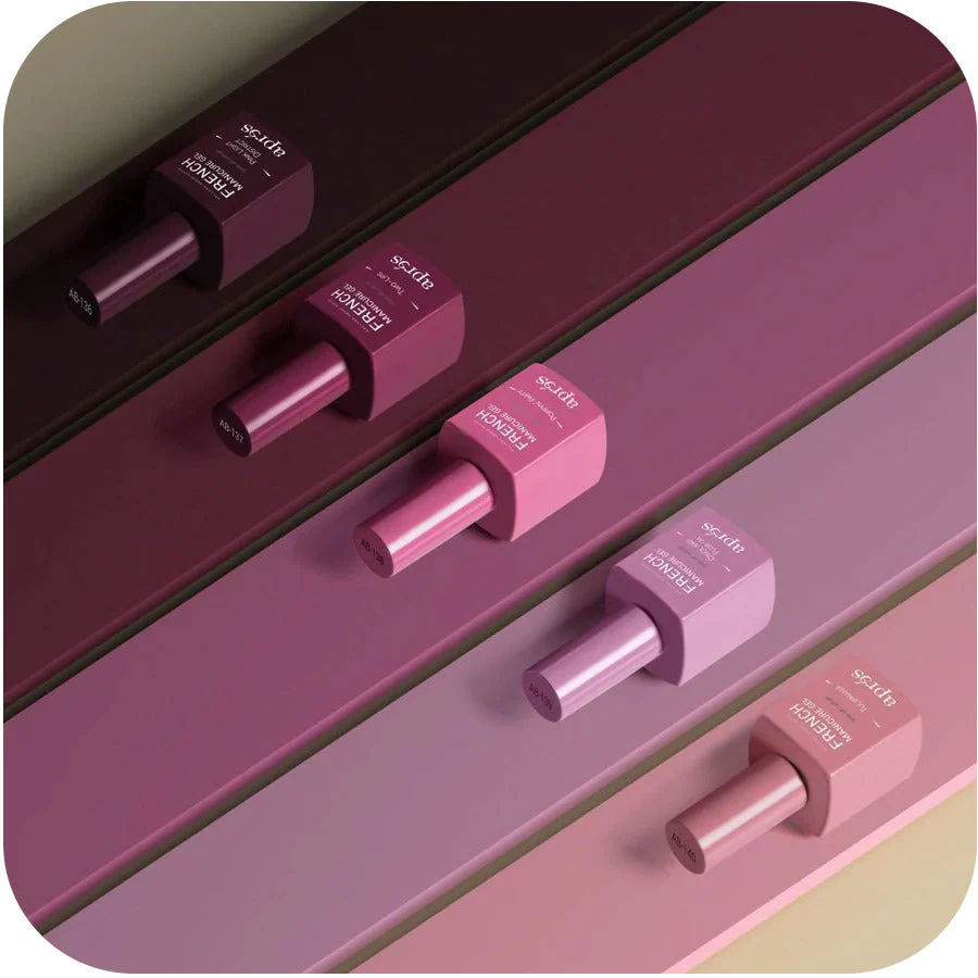 Apres French Manicure Gel Holland Ombre Set (5pcs) - Image 3