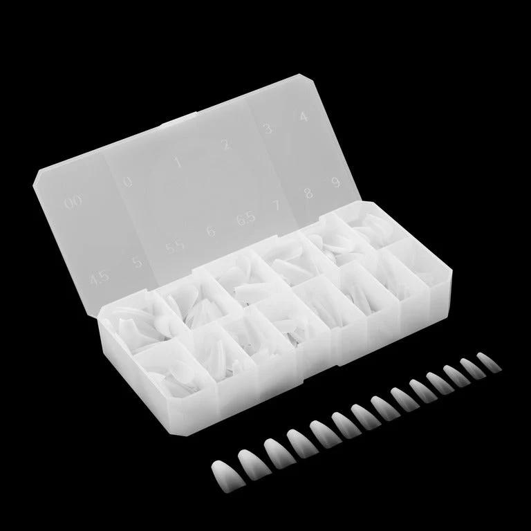 Apres Ombre Gel-X Tips (Natural Coffin Medium) 210pcs Box - 14 Sizes - Image 3